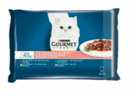 Mokré krmivo pro kočky GOURMET, stolová sada, 4 × 85 g