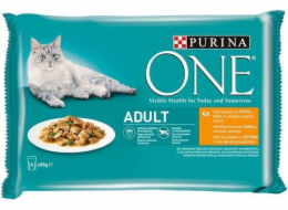 Mokré krmivo pro kočky One, 0,34 kg, 4 ks.