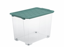 Úložný box s kolečky Rotho, 65 l, 583 x 392 x 410 mm