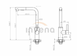 Kuchyňská baterie Invena Preto BZ-48-W04-L, černá