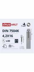 Samořezné šrouby Haushalt, DIN 7504K, 4,2 x 16 mm, 30 ks.