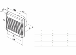 Výsuvný ventilátor HAUSHALT MA 100