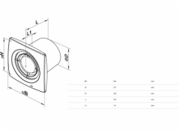 Výsuvný ventilátor HAUSHALT 125X1V