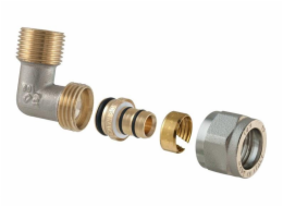 Dvojité demontážní koleno 1475, 20 mm x 1/2", vnější závit