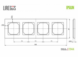 Čtyřmístná židle LIREGUS EPSILON, barva písková