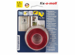 Oboustranná lepicí páska Fix-O-Moll, 1,5 m x 19 mm, 30 kg