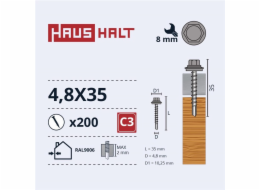 SAVISR 4.8X35 MED+EPDM RAL9006 (200-12)
