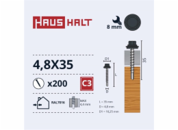  SAVISR 4.8X35 MED+EPDM RAL7016 (200-12)