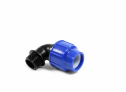 Klempířské koleno Perla O20mm x 3" s vnějším závitem PN16
