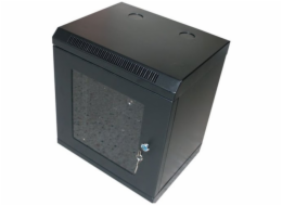 OCRACK 10" OCC-10-6U-SBK rozvaděč nástěnný 6U/280mm skleněné dveře Černý