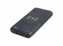 DELTACO PB-Q1003, Qi Powerbank 10000mAh, čierna