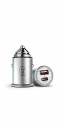 3mk nabíječka do auta - Hyper Car Charger 45W, 1x USB + 1x USB-C (PD)