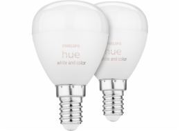 Philips Hue LED Luster E14 2pack 5,1W 470lm White Color Amb. BT