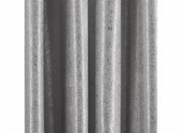 Závěs Ebru Blackout ve stříbrné barvě, prsteny 135x270 cm