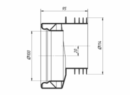 Spojka WC Ani Plast W0410EU, O 100/114 mm