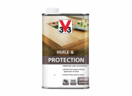 Olej na nábytek V33 Protection, barva teak, 0,5l
