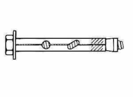 Kotevní šroub s maticí Haushalt B, 12x72 mm, 5 ks.