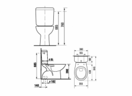 WC mísa JIKA ZETA H8253970002421, 645×355 mm