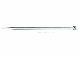 Upevňovací popruh Elematic, 3,5 x 290 mm, bílý