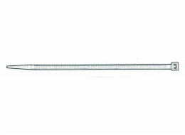 Upevňovací popruh Elematic, 2,6 x 200 mm, bílý