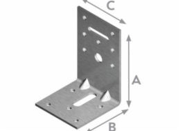 Montážní úhelník, zesílený, 90×60×60×2,5 mm