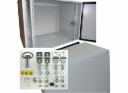 OCRACK 19" venkovní rozvaděč IP55 12U-420mm plechové dveře 3-bodový zámek