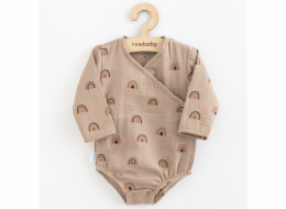 Kojenecké mušelínové body s bočním zavazováním New Baby Rainbow Vel.74 (6-9m)