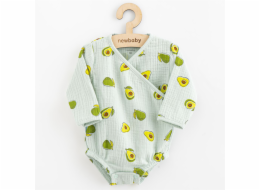 Kojenecké mušelínové body s bočním zavazováním New Baby Avocado Vel.86 (12-18m)