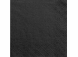 Papírové ubrousky Party Deco, černé, 33x33 cm, 20 ks univerzální