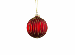 Christmas Touch ozdoby na vánoční stromeček, červená, 8 cm, sklo