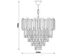 Závěsné svítidlo DOMOLETTI SANNA 19115L, 8 × 40 W, E14
