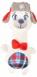 Flamingo Vánoční polární medvěd plyšový pro psy 27cm