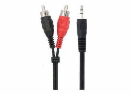 Kabel BLOW 3,5mm M, 2xRCA M, 3m, černý 91-295