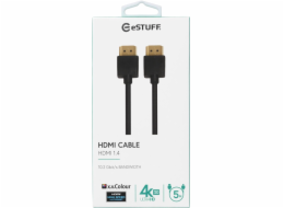 Kabel ESTUFF HDMI M, HDMI M, 1,4m, černý ES606004