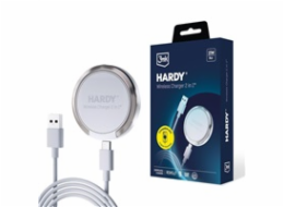 3mk bezdrátová nabíječka - Hardy Wireless Charger 2in1 s funkcí stojánku, 15w, bílá