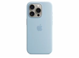 iPhone 15 ProMax Silicone Case wth MS - Light Blue