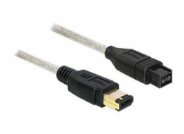 Delock Firewire 9-pin - Firewire 6-pin, 1m, transparentní (82595)