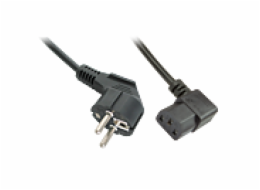 Lindy CEE7/7 - IEC 320 napájecí kabel, 3m, černý (30302)