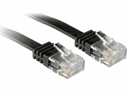 Lindy Patchkabel Cat6 Flachband ungeschirmt schwarz 1,00 m (47521)