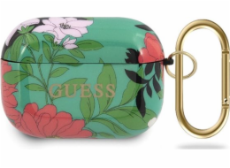 Ochranné pouzdro Guess Flower Collection pro AirPods Pro zelené