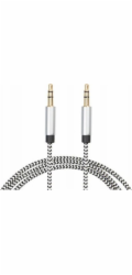 Libox Jack 3,5mm - Jack 3,5mm kabel 1m stříbrný (LB0094)