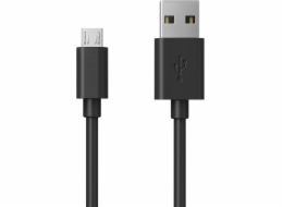 Realpower USB-A - microUSB USB kabel 0,6 m černý (255651)