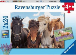 Puzzle Ravensburger 2x24 koní