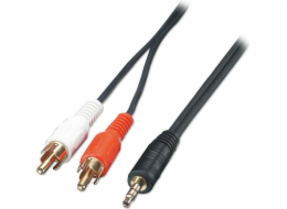 Lindy RCA (Cinch) - RCA (Cinch) kabel x2 2m černý (35681)