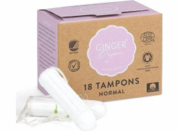 Ginger Bio GINGER ORGANIC_Tampony Normální bio tampony bez aplikátoru 18 ks