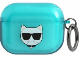 Ochranné pouzdro Karl Lagerfeld KLAPUCHFL Choupette pro AirPods Pro modré