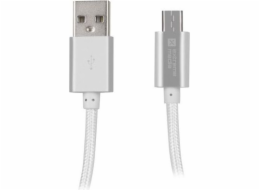 Natec USB-A - microUSB USB kabel 1 m stříbrný (NKA-1211)