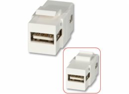 Lindy LINDY USB A Double Female keystone modul pro nástěnné boxy - 60553