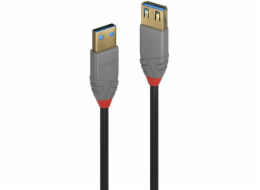 Lindy USB kabel USB-A – USB-A 0,5 m černo-šedý (36760)