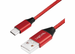 LogiLink USB-A - USB-C USB kabel 1 m červený (CU0148)